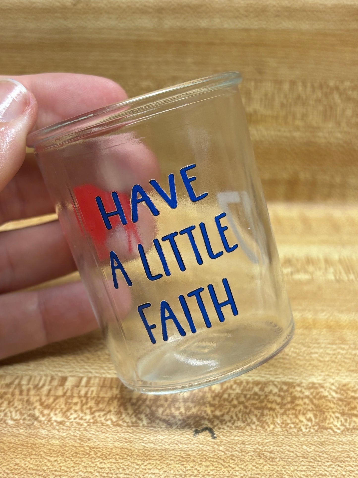 Have a little faith Buffalo Bills inspired Candle holder