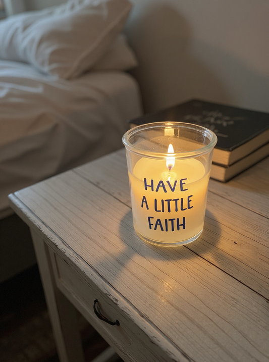 Have a little faith Buffalo Bills inspired Candle holder